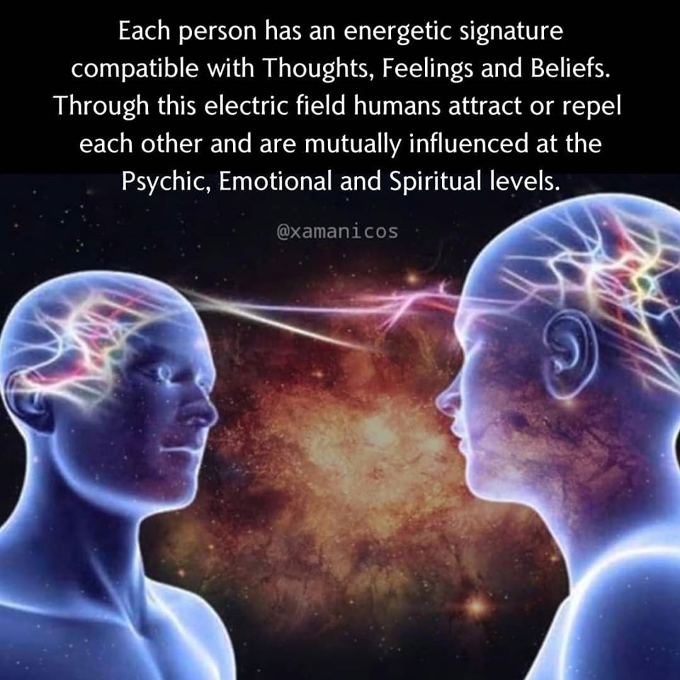 Just as two personal fields that vibrate at the same frequency create a ...